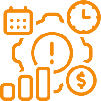 Project Management--Risk management and project monitoring icon