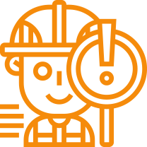 Project Management--Construction oversight and quality assurance icon